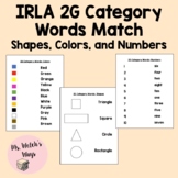 2G Category Words Matching, Colors and Shapes