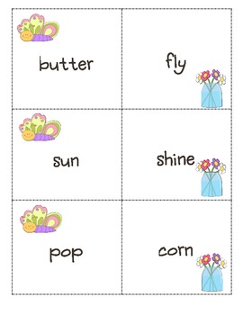 2.L.4d Butterflies, Buttercups, & Compound Word Concentration by Stitcheroo