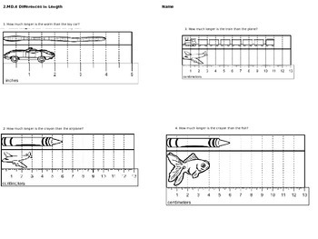 Preview of 2.MD.4 Differences in Length