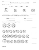 (2.MD.8) Money- 2nd Grade Common Core Math Worksheets- Part A