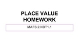 2NBT 1.1 Homework Slide Show for Review