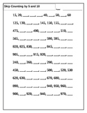 skip counting by 5 worksheets teachers pay teachers