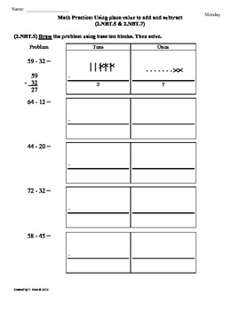 (2.NBT.5 & 2.NBT.7) Add & Subtract [Part 2] 2nd Grade Math Worksheets