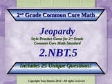 2.NBT.5 2nd Grade Math Jeopardy Game  Add & Subtract Withi