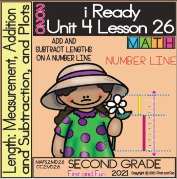 Preview of 2ND GRADE ADD & SUBTRACT ON A NUMBER LINE iREADY MATH UNIT 4 LESSON 26