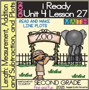 Preview of 2ND GRADE READ & MAKE LINE PLOTS iREADY MATH UNIT 4 LESSON 27