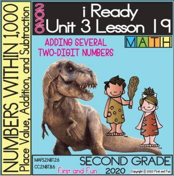 Preview of 2ND GRADE ADDING SEVERAL TWO-DIGIT NUMBER  iREADY MATH UNIT 3 LESSON 19