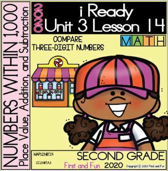 Preview of 2ND GRADE COMPARE THREE-DIGIT NUMBERS iREADY MATH UNIT 3 LESSON 14