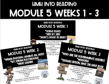Preview of 2ND GRADE HMH INTO READING MODULE 5 WEEKS 1 - 3 BUNDLE