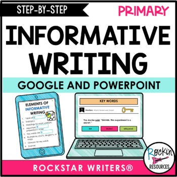 Preview of DISTANCE LEARNING PRIMARY INFORMATIVE WRITING | 1-3 INFORMATIVE WRITING | GOOGLE