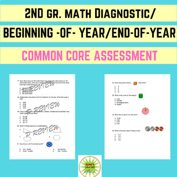 Preview of 2ND GRADE MATH PLACEMENT/DIAGNOSTIC/BEGINNING/END-OF-YEAR ASSESSMENT