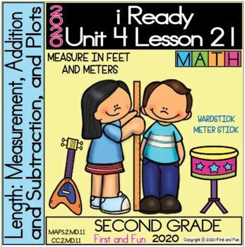Preview of 2ND GRADE MEASUREMENTS IN FEET AND METERS iREADY MATH UNIT 4 LESSON 21