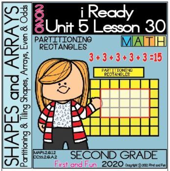 Preview of 2ND GRADE PARTITIONING RECTANGLES iREADY MATH UNIT 5 LESSON 30