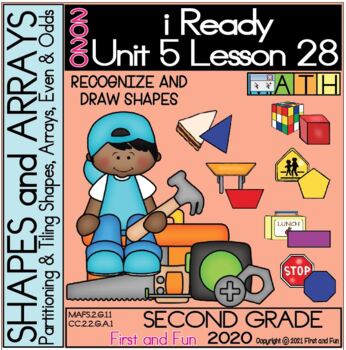 Preview of 2ND GRADE RECOGNIZE AND DRAW SHAPES iREADY MATH UNIT 5 LESSON 28