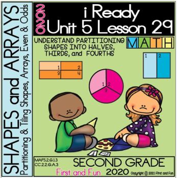 Preview of 2ND GRADE UNDERSTAND PARTITIONING SHAPES iREADY MATH UNIT 5 LESSON 29