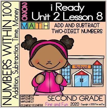 Preview of 2ND GRADE TWO-DIGIT NUMBER ADDITION & SUBTRACTION iREADY MATH UNIT 2 LESSON 8