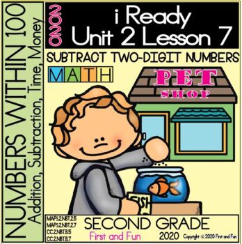 Preview of 2ND GRADE TWO-DIGIT NUMBER SUBTRACTION iREADY MATH UNIT 2 LESSON 7