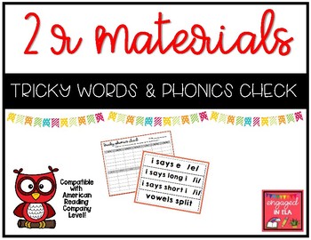 Preview of 2R Materials for ARC - Tricky Phonics Check & Tricky Word Flashcards!