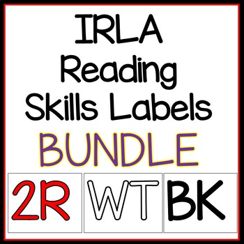 Preview of 2R, White, and Black Level IRLA Reading Skills Labels Bundle~ 20% off!