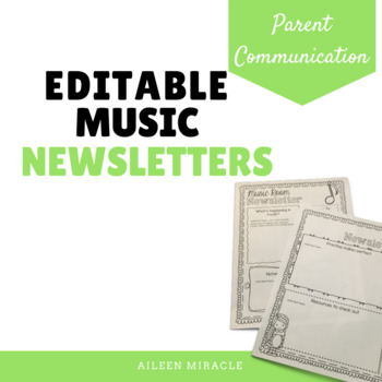 Preview of Editable Music Newsletters