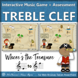 Treble Clef Note Name Game Interactive Music Game + Assess