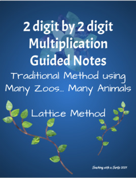 Preview of 2X2 Digit Multiplication Guided Notes