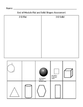 Flat Solid Shape Sort Worksheets Teaching Resources Tpt