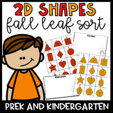 Fall Math Center with 2D Shapes