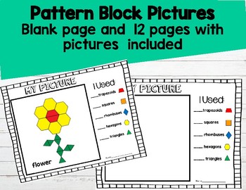Preview of 2d-Plane Shapes Pattern Block Picture Practice