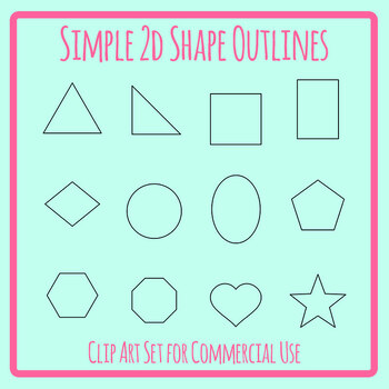 2d Shape Recognition Matching Simple Outlines Clip Art by Hidesy's Clipart