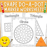 2d Shapes Dot Marker | Printable 2d Shapes Do a Dot Colori