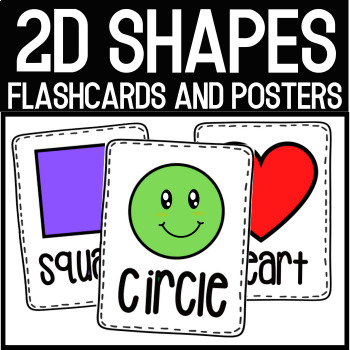 Preview of 2D Shapes Flashcards and Posters