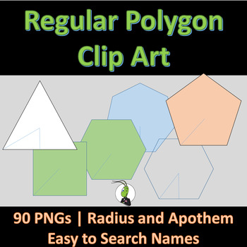 Preview of Regular Polygons Clip Art for Geometry and Commercial Use