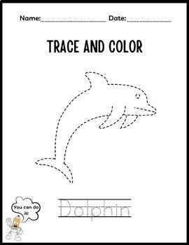 2d Coloring & Tracing Fish Shapes & Learning To Write Their Names for ...