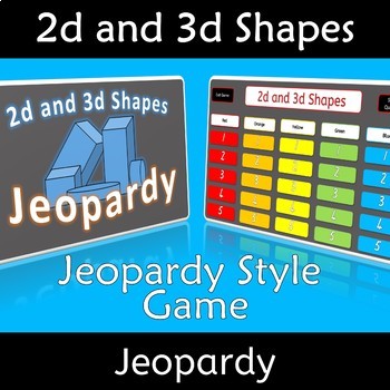 Preview of 2d and 3d Shape Geometry Vocabulary Fun Game