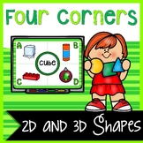 2d and 3d Shapes: 4 Corners Game