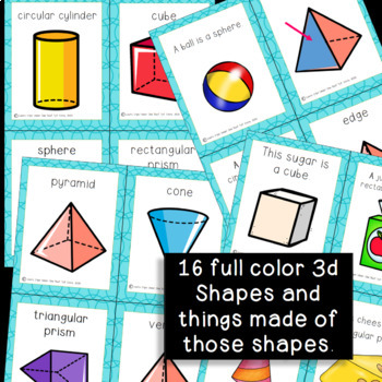 2d and 3d Shapes Flash Cards by Under One Roof | TpT