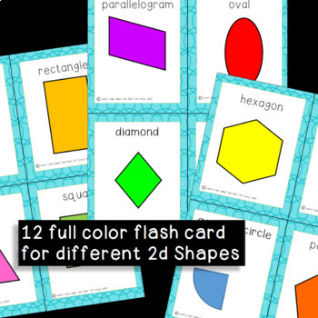 2D Shape Flashcards - ESL Shape Flashcards (Teacher-Made)