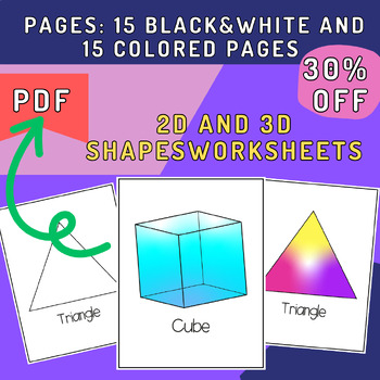Preview of 2d and 3d shapes worksheets,3d shapes worksheets,2d shapes worksheet