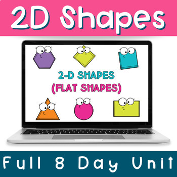 Preview of 2d shapes unit - worksheets, lessons, slides and activities