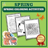 2nd, 3rd, 4th, 5th, Grade Spring Coloring Sheets Activitie