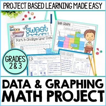Preview of 2nd & 3rd Grade Data and Graphing Math Project | Bar Graphs, Line Plots & More