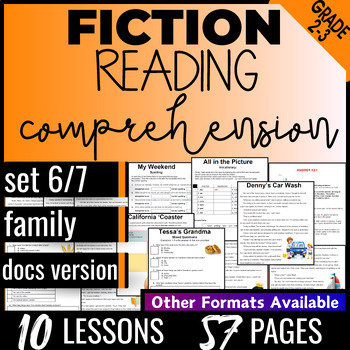 Preview of 2nd 3rd Grade Family Fiction Reading Comprehension Passages and Questions