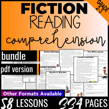 Preview of 2nd and 3rd Fiction Reading Comprehension Passages and Questions Bundle PDF