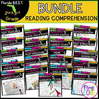 Preview of 2nd & 3rd Grade Florida BEST Standards ELA Reading Comprehension Passages Bundle