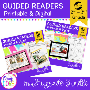 Preview of 2nd & 3rd Grade Guided Reading Small Group Reading Comprehension Bundle