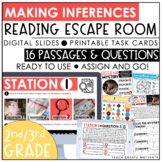 2nd & 3rd Grade Making Inferences Escape Room - Digital Sl
