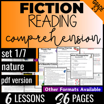 Preview of Nature Fiction Reading Comprehension Passages and Questions 2nd 3rd Grade |Set1