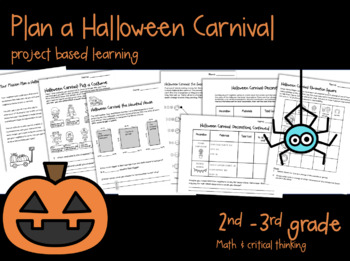Preview of 2nd-3rd Grade Project Based Learning: Plan a Halloween Carnival