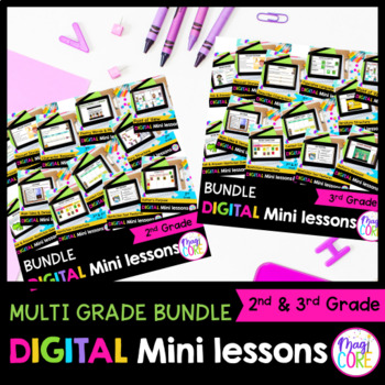 Preview of 2nd & 3rd Grade Reading Comprehension Mini Lessons Bundle - Interactive Units